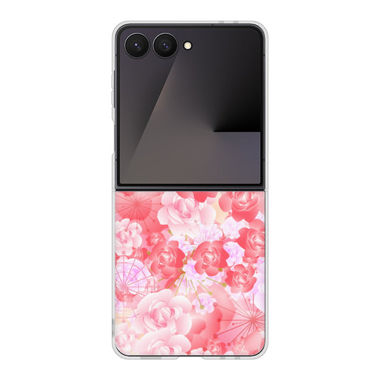 Galaxy Z Flip7 SC-55F docomo 高画質仕上げ 背面印刷 ハードケース 【VA817 はんなり色の華】