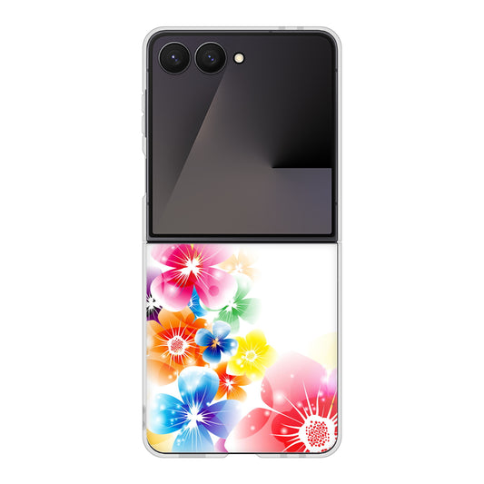 Galaxy Z Flip7 SCG35 au 高画質仕上げ 背面印刷 ハードケース 【1209 光と花】