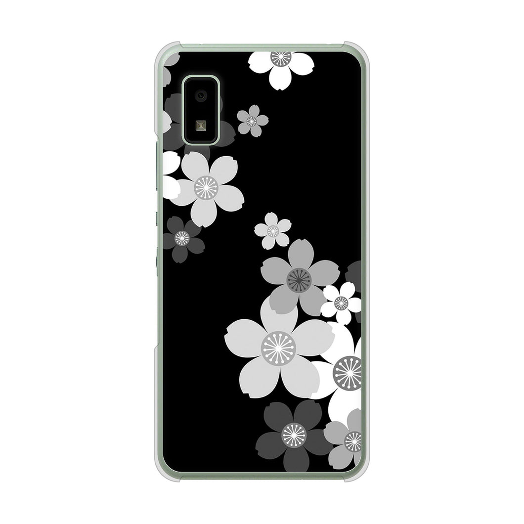 AQUOS wish3 SH-53D docomo 1334 桜のフレーム ハードケース 背面印刷