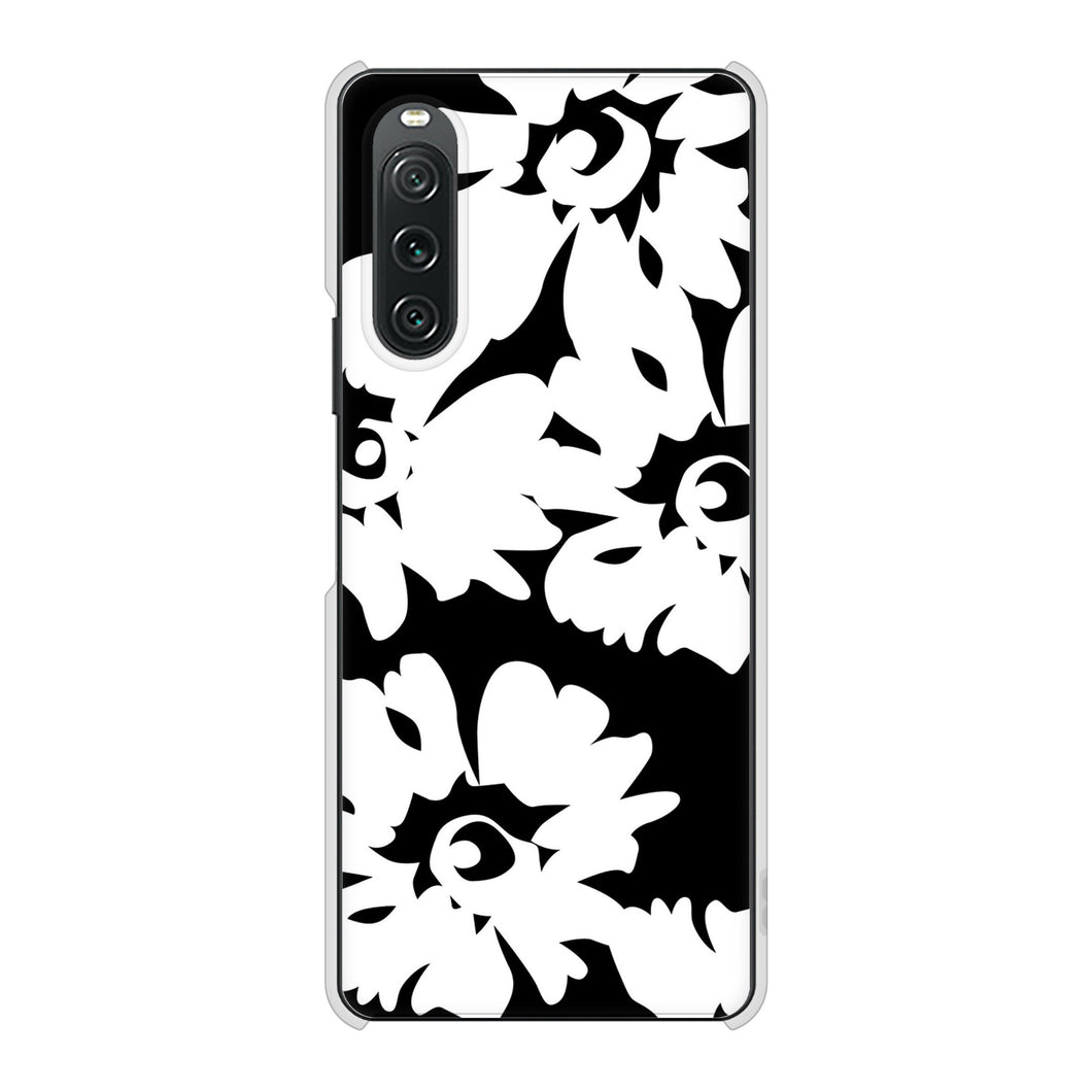 Xperia 10 V SO-52D docomo 1215 モダンフラワー ハードケース 背面印刷