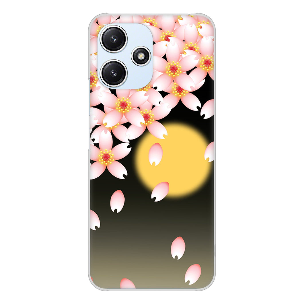 Redmi 12 5G XIG03 au 136 満月と夜桜 ハードケース 背面印刷