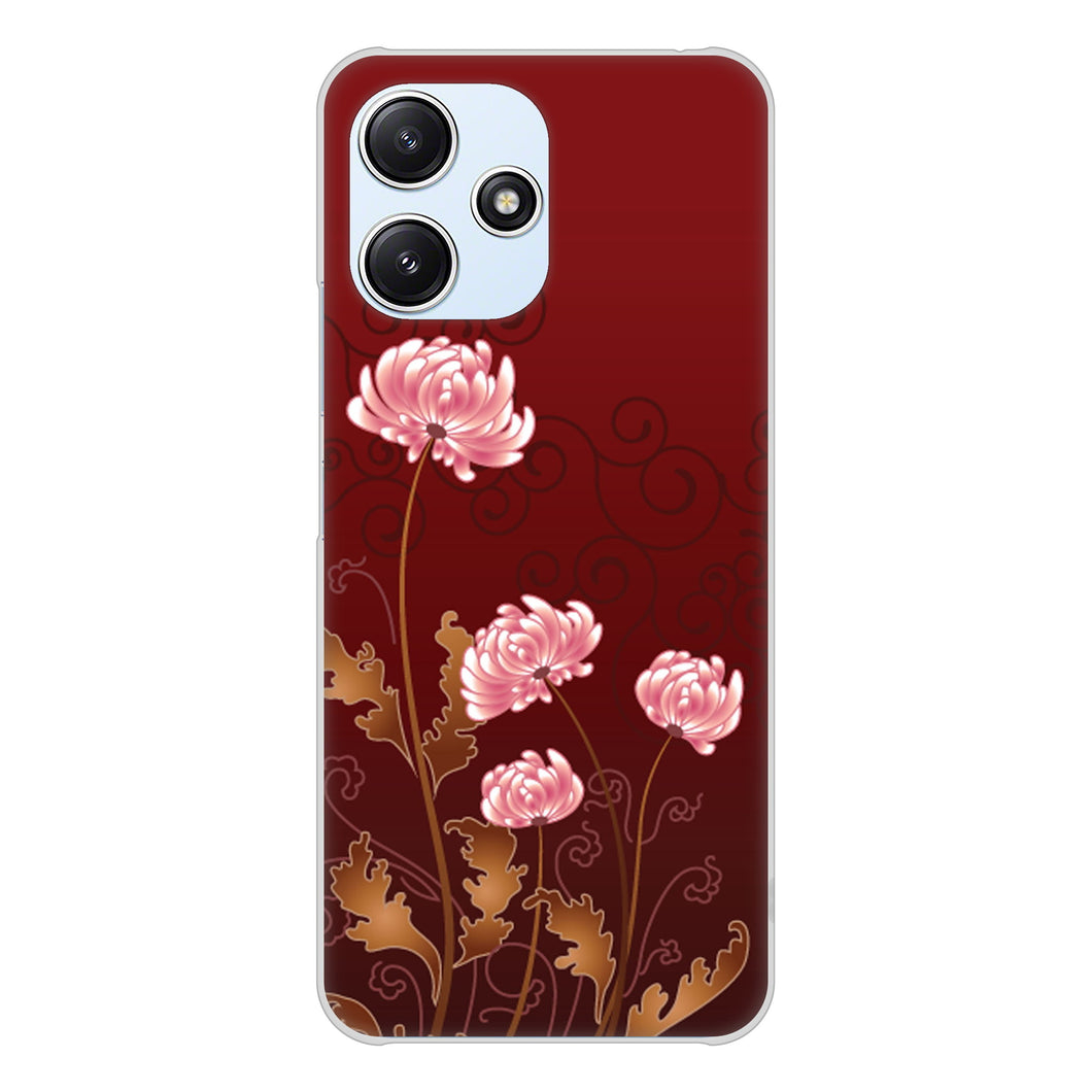 Redmi 12 5G XIG03 au 375 優美な菊 ハードケース 背面印刷