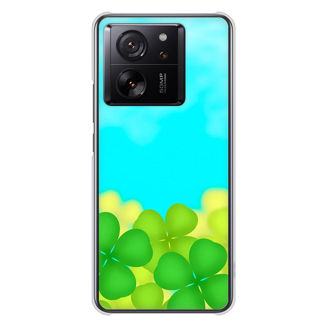 Xiaomi 13T XIG04 au VA820 四葉のクローバー畑 ハードケース 背面印刷