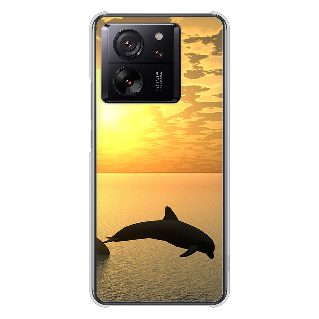 Xiaomi 13T XIG04 au VA845 夕暮れのドルフィン ハードケース 背面印刷