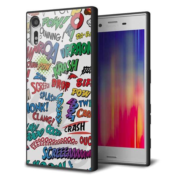 Xperia XZs 602SO SoftBank 強化ガラス&TPUスマホケース ガラプリ【271 アメリカン キャッチコピー】