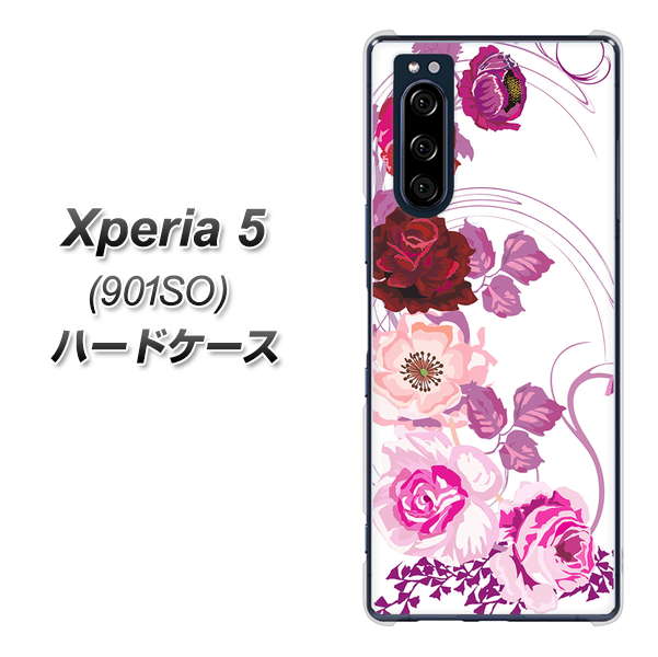 Xperia 5 901SO SoftBank 116 6月のバラ ハードケース 背面印刷