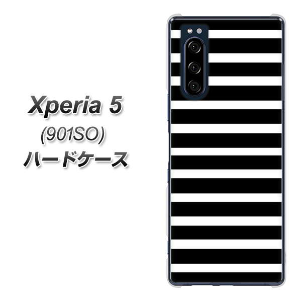 Xperia 5 901SO SoftBank 330 サイドボーダーブラック ハードケース 背面印刷