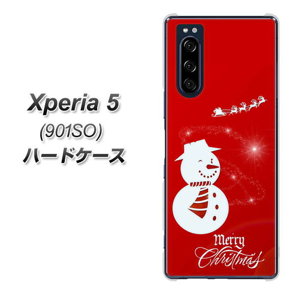 Xperia 5 901SO SoftBank XA802 ウインク雪だるま ハードケース 背面印刷