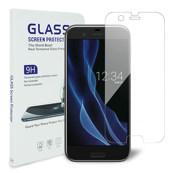 AQUOS R SHV39 au 強化ガラス液晶保護フィルム 0.5mm 表面硬度9H 衝撃吸収 指紋防止 防水