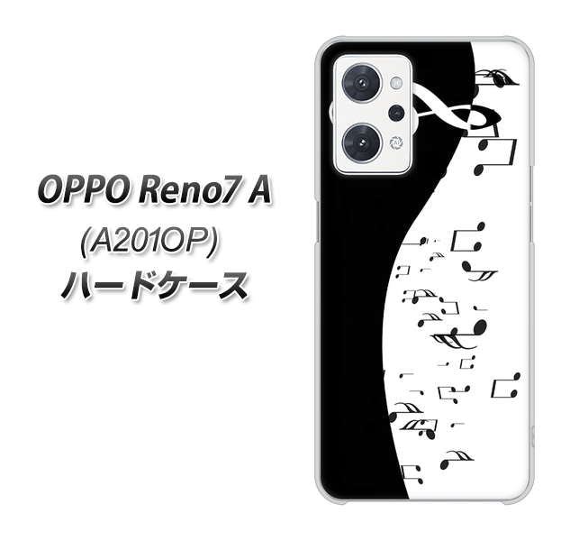 OPPO Reno7 A A201OP Y!mobile 114 モノトーンのリズム ハードケース 背面印刷