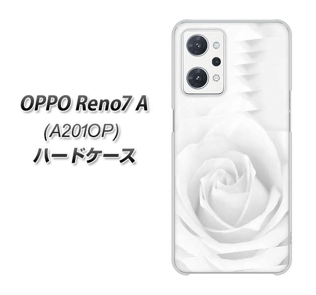 OPPO Reno7 A A201OP Y!mobile 402 ホワイトRose ハードケース 背面印刷