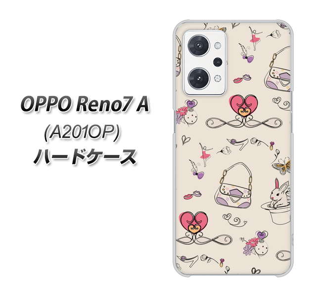 OPPO Reno7 A A201OP Y!mobile 705 うさぎとバッグ ハードケース 背面印刷