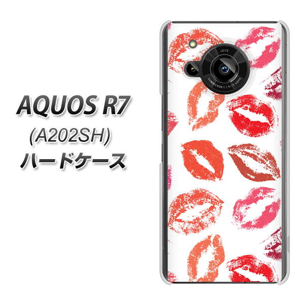 AQUOS R7 A202SH SoftBank 734 キスkissキス ハードケース 背面印刷