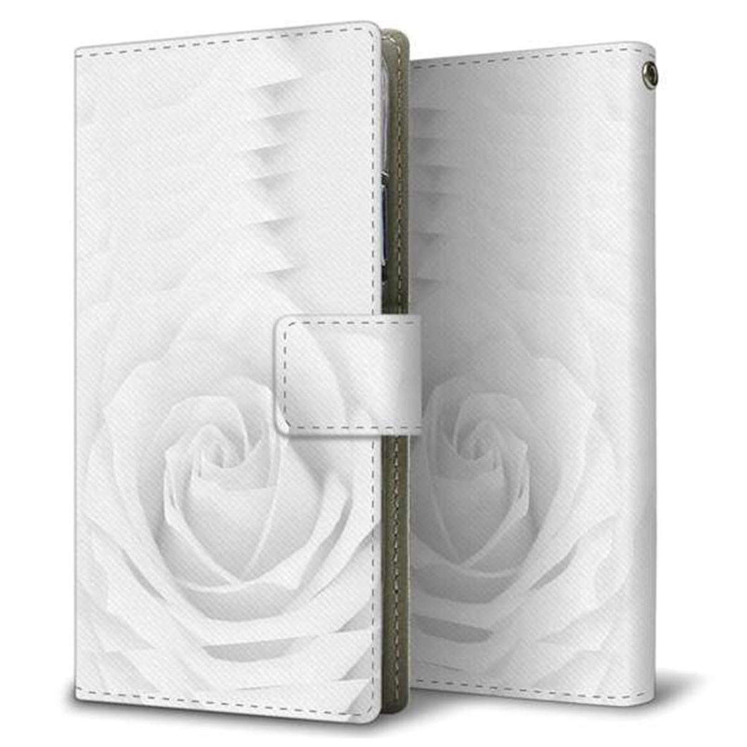 docomo エクスペリアXZ1 コンパクトSO-02K 画質仕上げ プリント手帳型ケース(薄型スリム)【402 ホワイトRose】