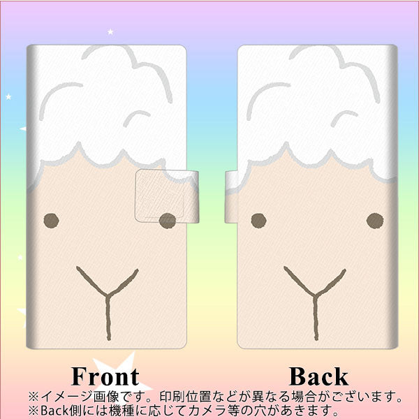 iPhone 8 346 ひつじ 薄型スリム プリント手帳型ケース