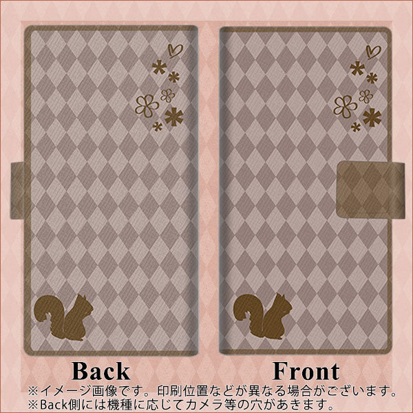 iPhone 8 515 リス 薄型スリム プリント手帳型ケース