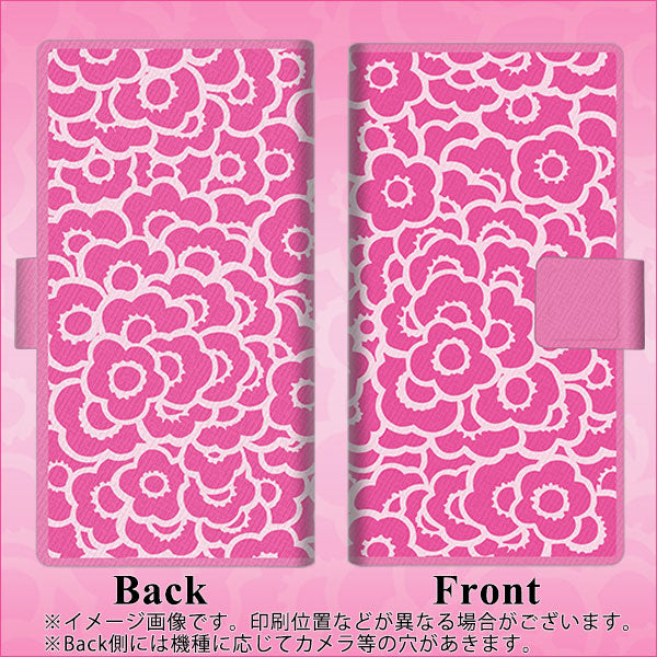 iPhone17 高画質仕上げ プリント手帳型ケース ( 薄型スリム ) 【716 ピンクフラワー】