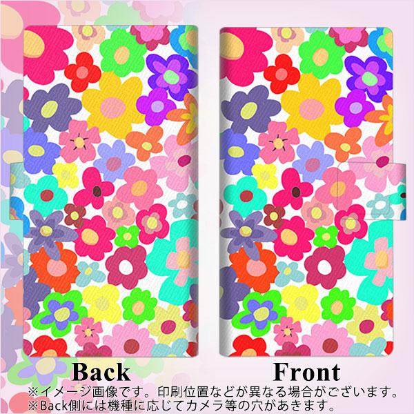 iPhone8 画質仕上げ プリント手帳型ケース(薄型スリム)【782 春のルーズフラワーWH】