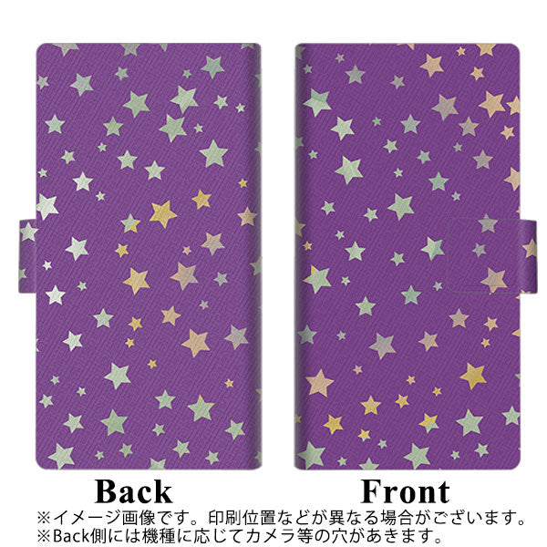 iPhone 7 SC900 星柄プリント(パープル) 薄型スリム プリント手帳型ケース