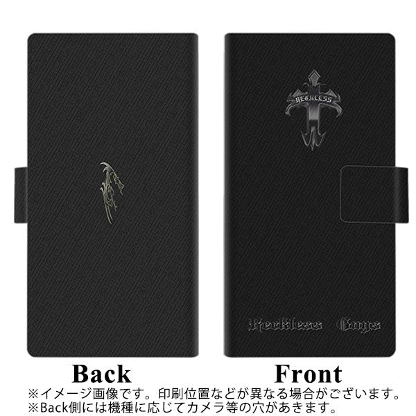 iPhone8 YC912 ダーククロスs 薄型スリム プリント手帳型ケース