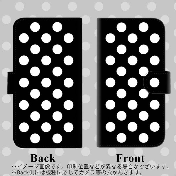 iPhone 6 Plus 332 シンプル柄(水玉)ブラックBig 通常型 プリント手帳型ケース
