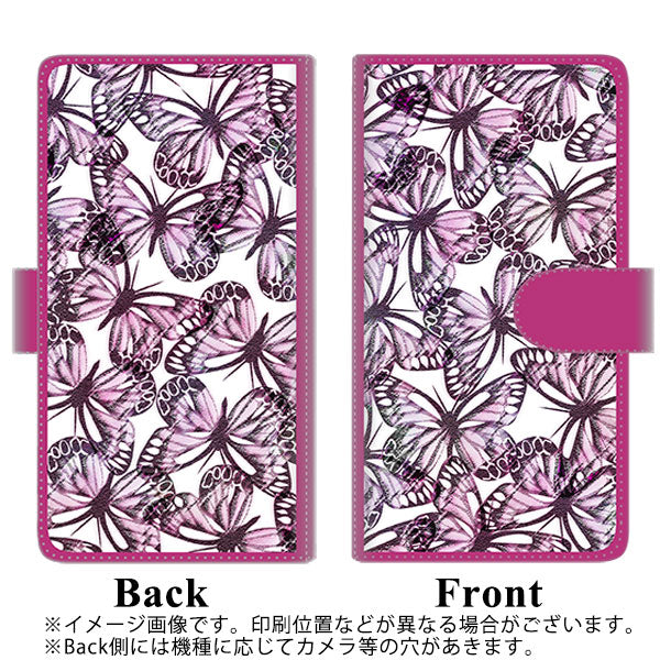 SoftBank アクオスゼロ 801SH 高画質仕上げ プリント手帳型ケース(通常型)【SC904 ガーデンバタフライ ピンク】