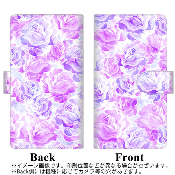 アローズ M03 高画質仕上げ プリント手帳型ケース(通常型)【SC929 ローズ パープル】