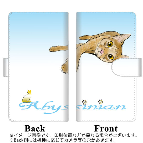 docomo らくらくスマートフォン3 F-06F 高画質仕上げ プリント手帳型ケース(通常型)【YE964 アビシニアン02】
