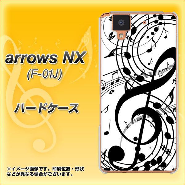 arrows NX F-01J docomo 260 あふれる音符 ハードケース 背面印刷