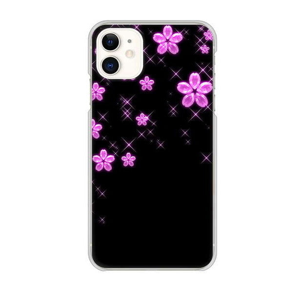 iPhone 11 019 桜クリスタル ハードケース 背面印刷