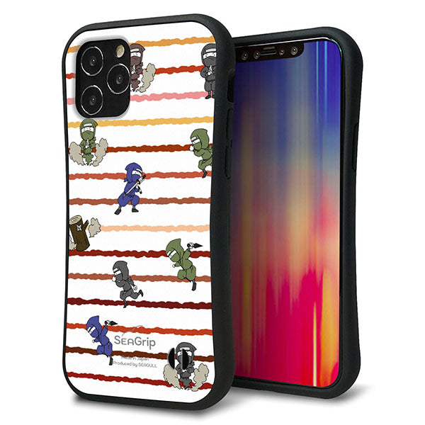 iPhone 12 スマホケース 「SEA Grip」 グリップケース Sライン 【HA131 ニンジャ ブンシン ユウヤケ 】 UV印刷