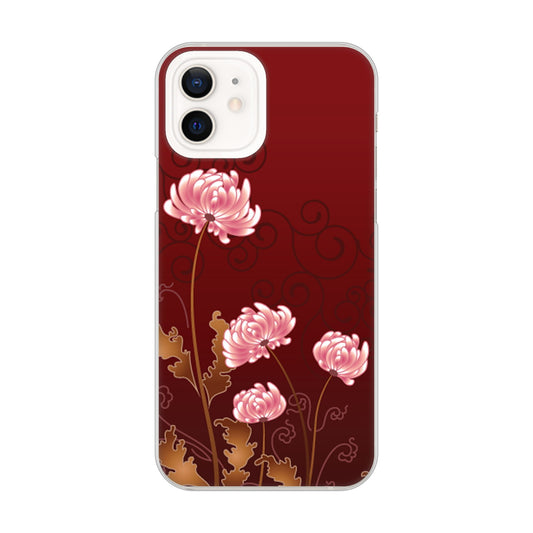 iPhone 12 375 優美な菊 ハードケース 背面印刷