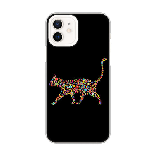iPhone 12 406 カラフルキャット ハードケース 背面印刷
