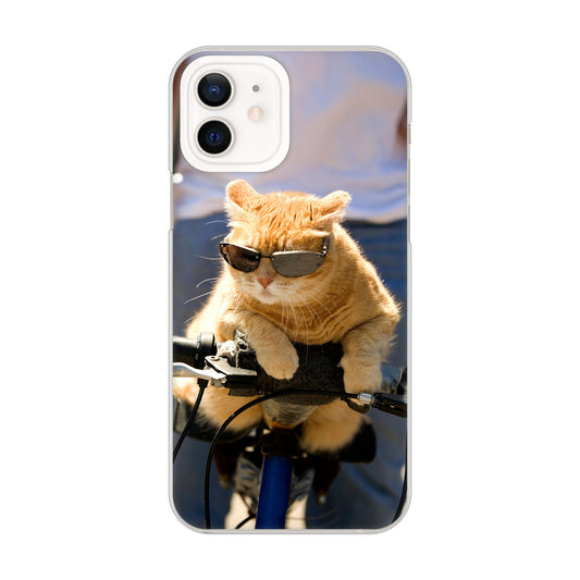 iPhone 12 595 にゃんとサイクル ハードケース 背面印刷