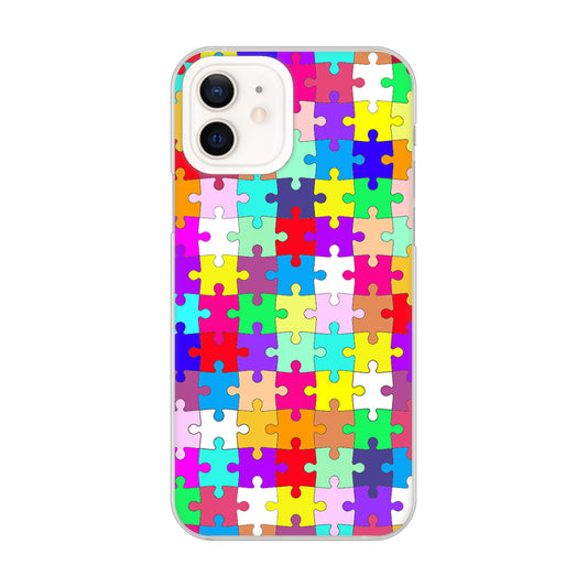 iPhone 12 727 カラフルパズル ハードケース 背面印刷