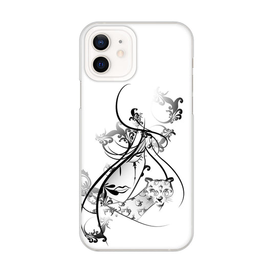 iPhone 12 VA832 パンサーと美女 ハードケース 背面印刷