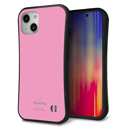 iPhone 13 スマホケース 「SEA Grip」 グリップケース Sライン 【KM899 パステルカラー(パステルピンク)】 UV印刷