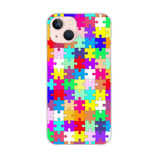 iPhone 13 727 カラフルパズル ハードケース 背面印刷