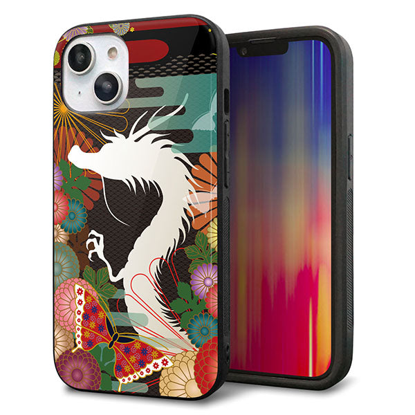 iPhone 14 強化ガラス&TPUスマホケース ガラプリ【635 白龍】