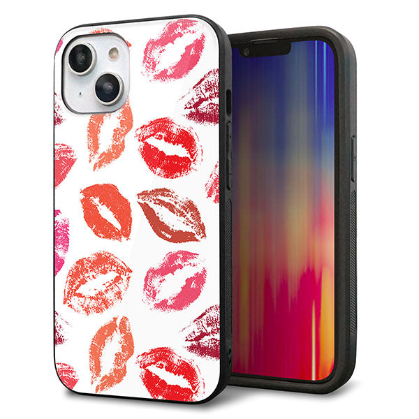 iPhone 14 強化ガラス&TPUスマホケース ガラプリ【734 キスkissキス】