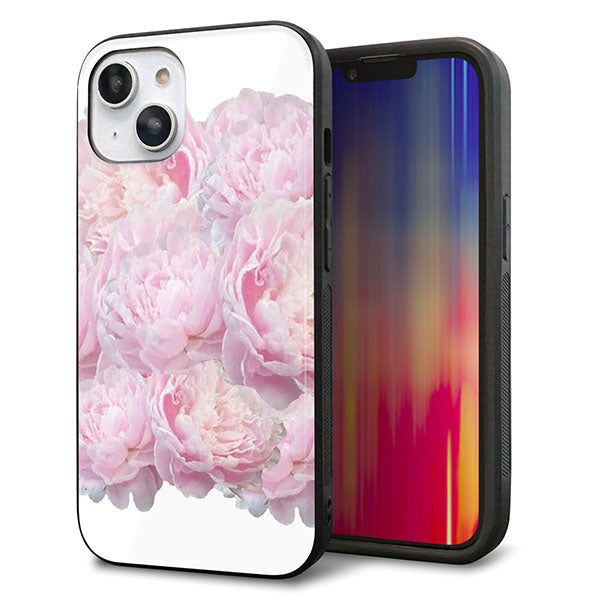 iPhone 14 強化ガラス&TPUスマホケース ガラプリ【YI885 フラワー6】