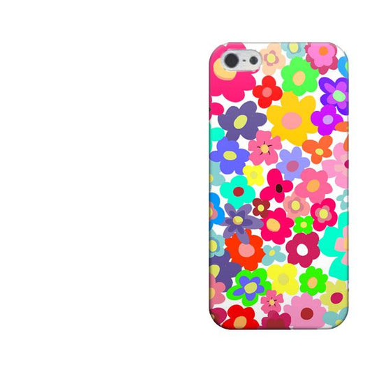 iPhone 5 782 春のルーズフラワーWH ハードケース 背面印刷