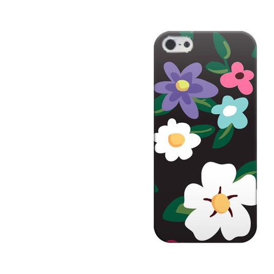 iPhone 5 783 春のBigルーズフラワーBK ハードケース 背面印刷
