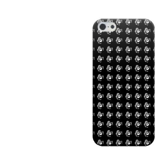 iPhone 5 787 シンプル柄BKローズBK ハードケース 背面印刷