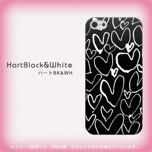 iPhone 5 1124 ハート BK&WH ハードケース 背面印刷