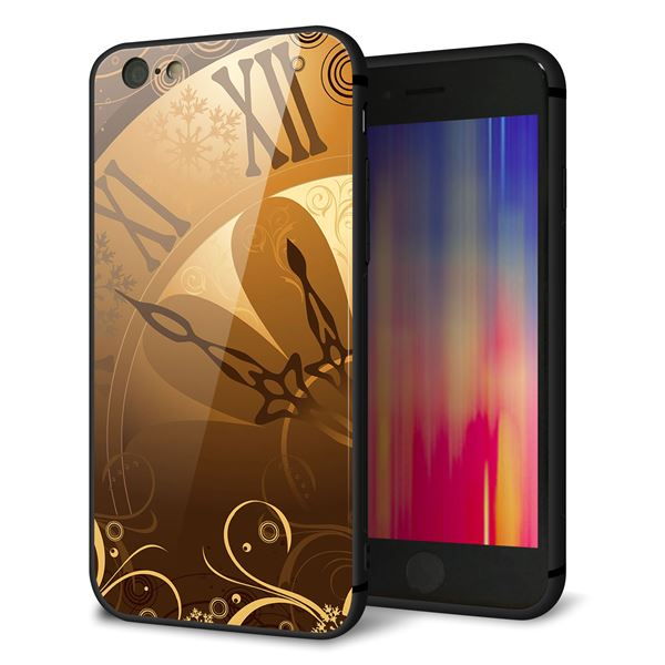 iPhone 6 強化ガラス&TPUスマホケース ガラプリ【185 時を刻む針】