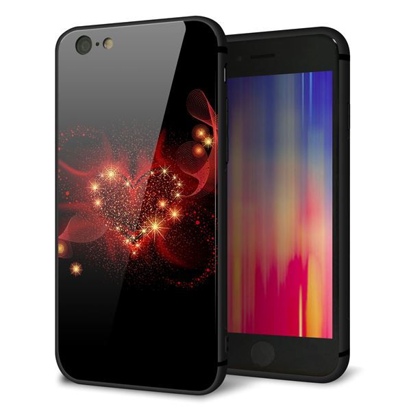 iPhone 6 強化ガラス&TPUスマホケース ガラプリ【382 ハートの創生】
