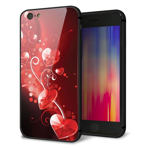 iPhone 6 強化ガラス&TPUスマホケース ガラプリ【385 クリスタルな恋】