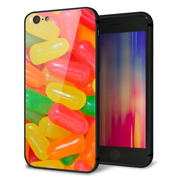 iPhone 6 強化ガラス&TPUスマホケース ガラプリ【449 ジェリービーンズ】
