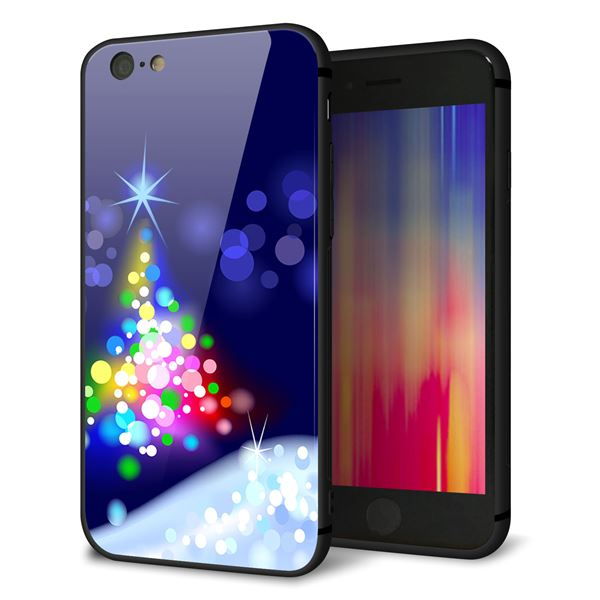 iPhone 6 強化ガラス&TPUスマホケース ガラプリ【720 白銀のクリスマスツリー】